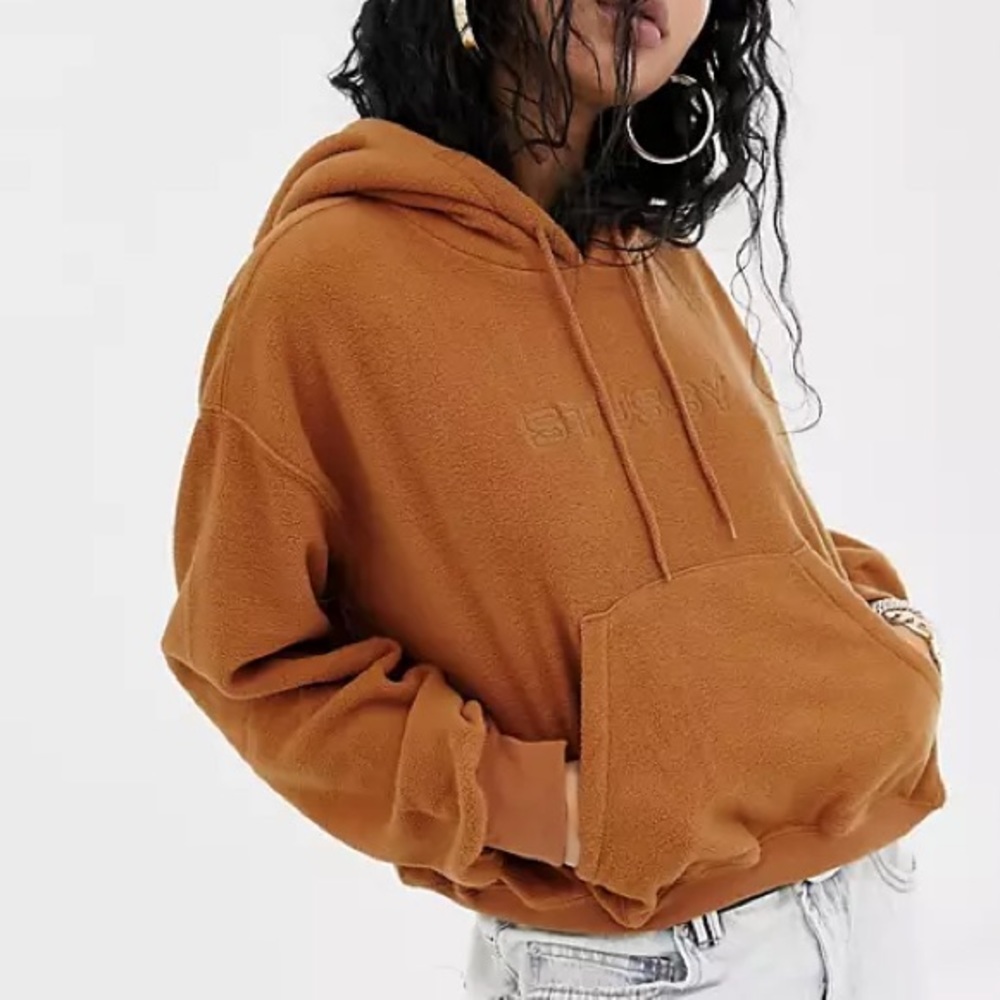 Stussy Cropped Fleece Hoodie